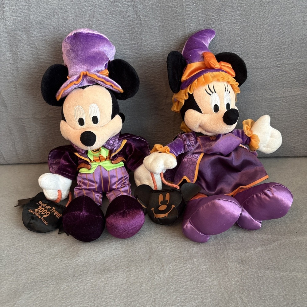 Disney Mickey Mouse & Minnie Mouse‎ 2009 Halloween Disneyworld Parks Plush Great